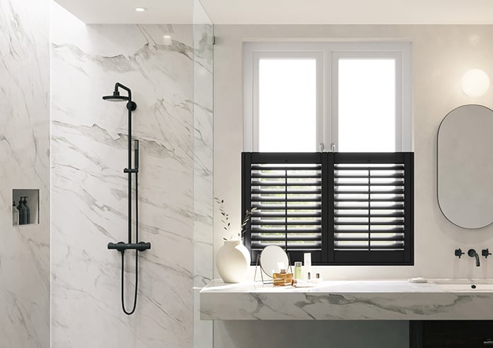 Kensington, Onyx Black - Cafe Style Plantation Shutter - Image 3